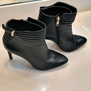 Ann Taylor leather high heeled ankle boots